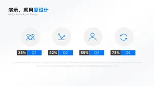 并列关系4项PPT内容页