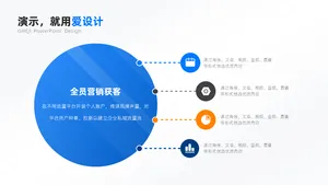 总分关系4项PPT内容页
