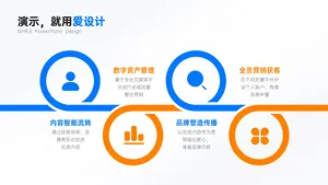 递进关系4项PPT内容页