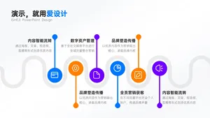 递进关系6项PPT内容页