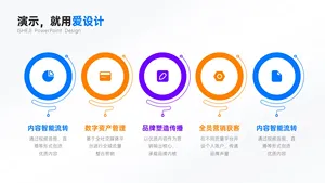 并列关系5项PPT内容页