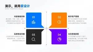 并列关系4项PPT内容页