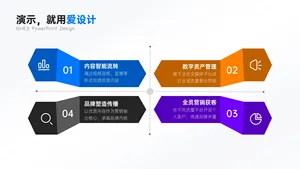 并列关系4项PPT内容页