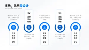 并列关系5项PPT内容页