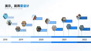 递进关系时间轴更多项PPT内容页