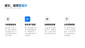并列关系4项swot分析PPT内容页