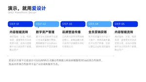 递进关系5项PPT内容页