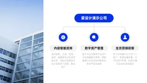 总分关系多项组织架构图PPT内容页