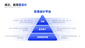 层级关系3项金字塔PPT内容页