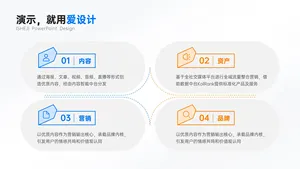 并列关系4项PPT内容页