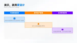 流程关系3项PPT内容页
