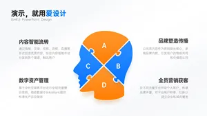 并列关系4项PPT内容页