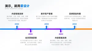 流程关系5项PPT内容页