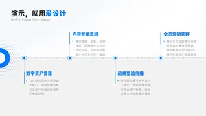 流程关系4项PPT内容页