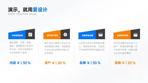 并列关系4项PPT内容页
