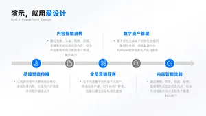 流程关系5项PPT内容页