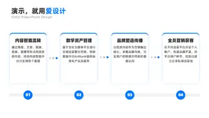 递进关系4项PPT内容页