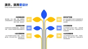 递进关系6项PPT内容页