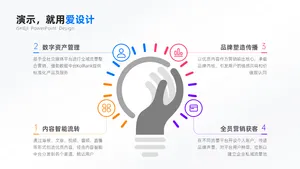 总分关系4项PPT内容页