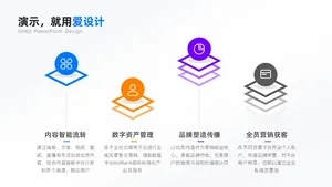 递进关系4项PPT内容页