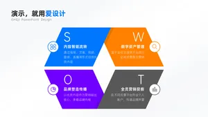 递进关系4项PPT内容页