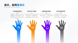 并列关系4项PPT内容页