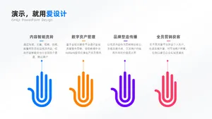并列关系4项PPT内容页