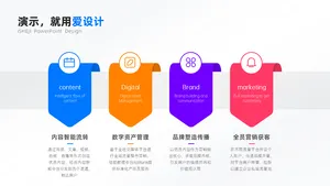 并列关系4项PPT内容页