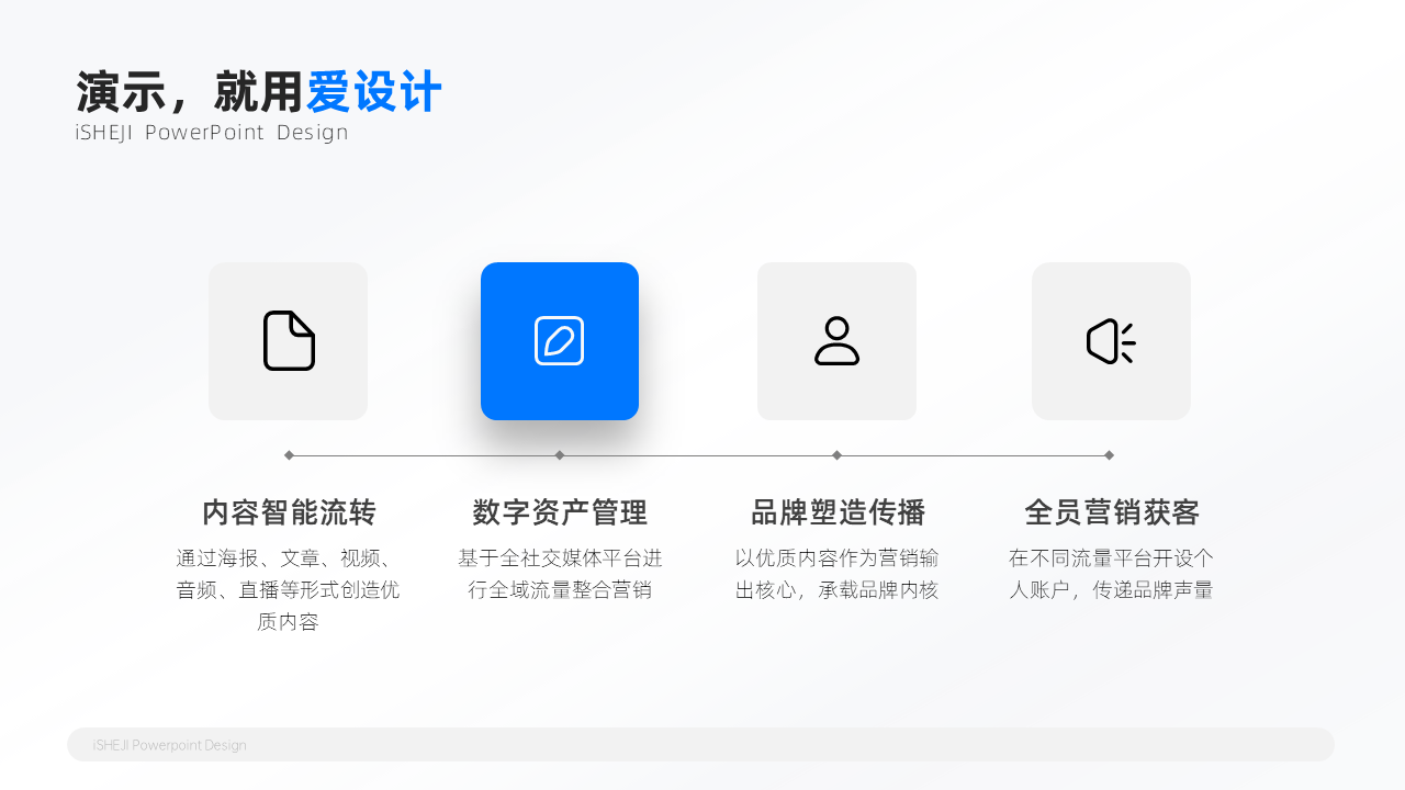 层级关系4项PPT内容页