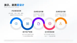 递进关系5项PPT内容页