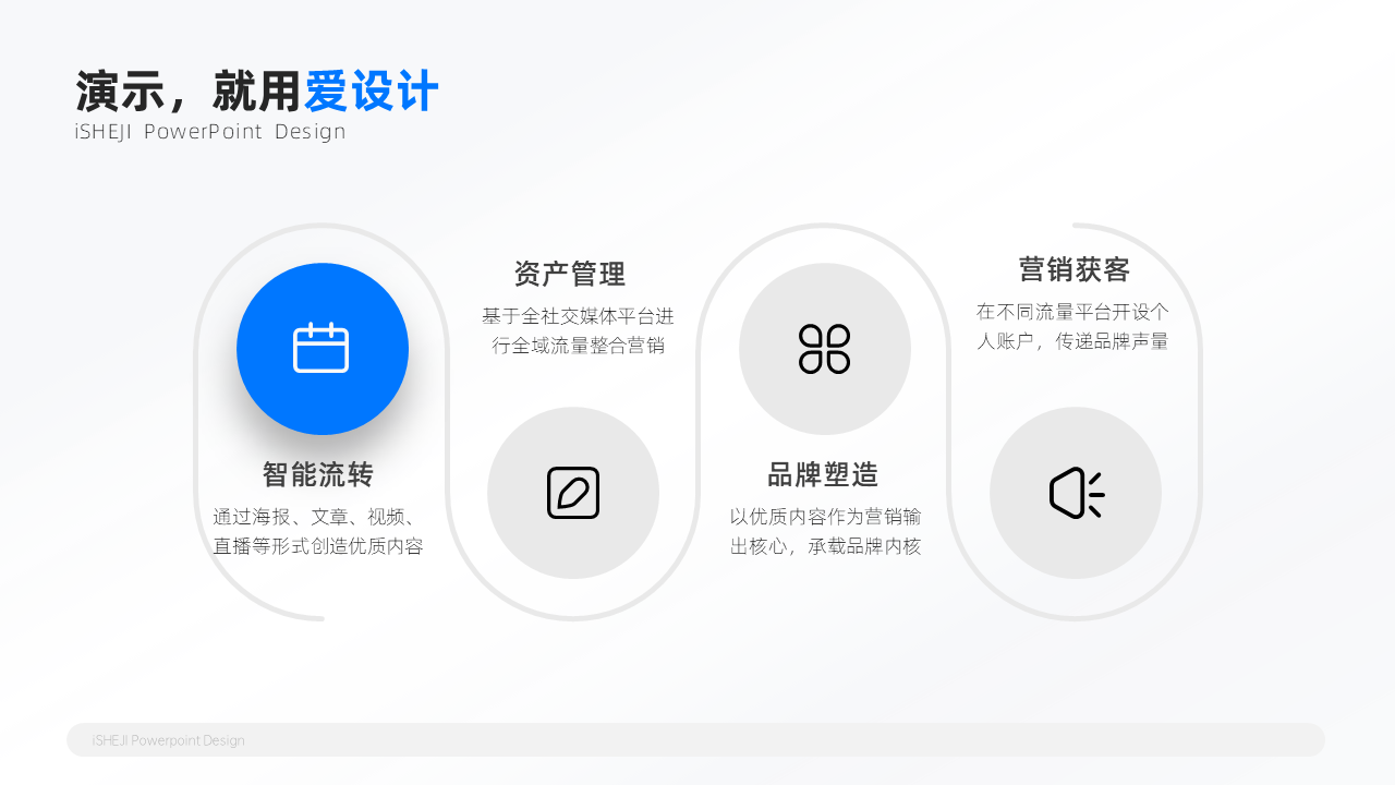 层级关系4项PPT内容页