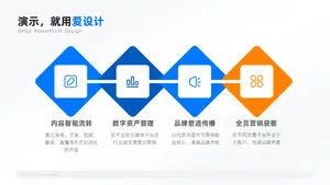 递进关系4项PPT内容页