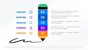 层级关系5项PPT内容页