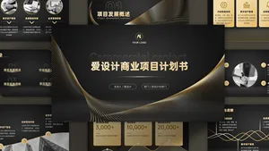 黑金高级风商业项目计划书PPT模板
