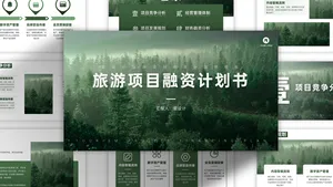 旅游项目融资计划书PPT模板