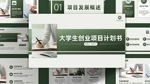 大学生创业项目计划书PPT模板