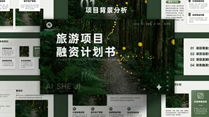 旅游项目融资计划书PPT模板