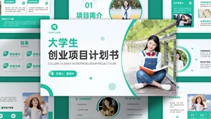 大学生创业项目计划书PPT模板