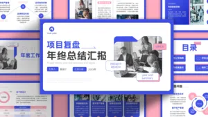 项目复盘年终总结汇报PPT模板