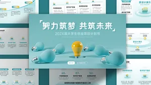 商务通用创业项目商业计划书PPT模板