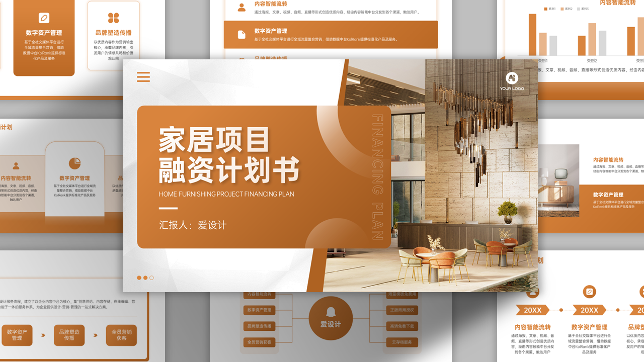 商务风酒店家居项目融资计划书PPT模板