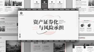 资产证券化与风险承担潮流时尚PPT模板