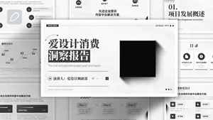 黑白简约风消费洞察报告PPT模板