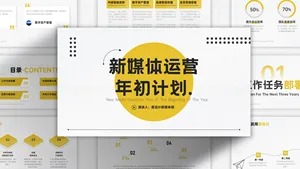 简约风格年初计划PPT模板