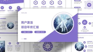 紫色简约大气商务风总结汇报PPT模板