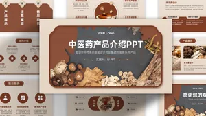 红棕色古典中医药产品介绍PPT模板