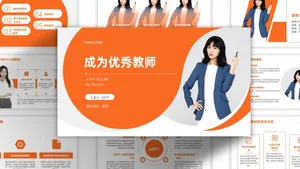 橙色简约风如何成为优秀教师PPT模板