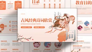 中国风文艺橙色渐变教育培训PPT模板