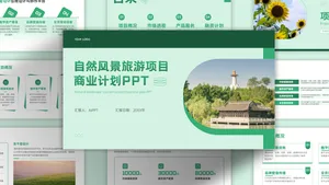 绿色简约商务风商业计划书PPT模板