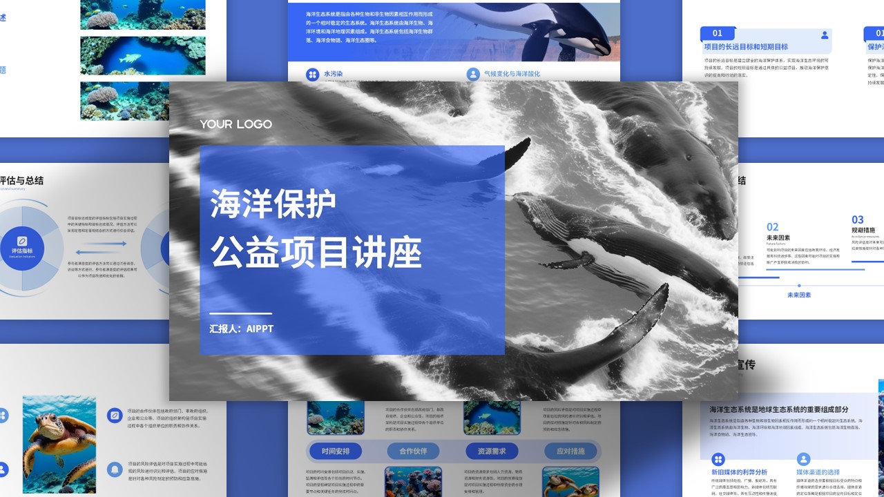 国际简约商务欧美风公益项目讲座